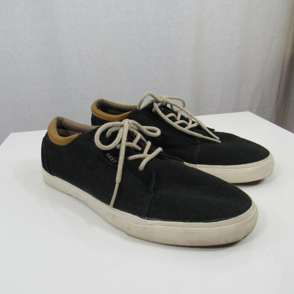 Reef Ridge TX Men's Size 10 Trainers Shoes Black and Tan Textile Sneakers
